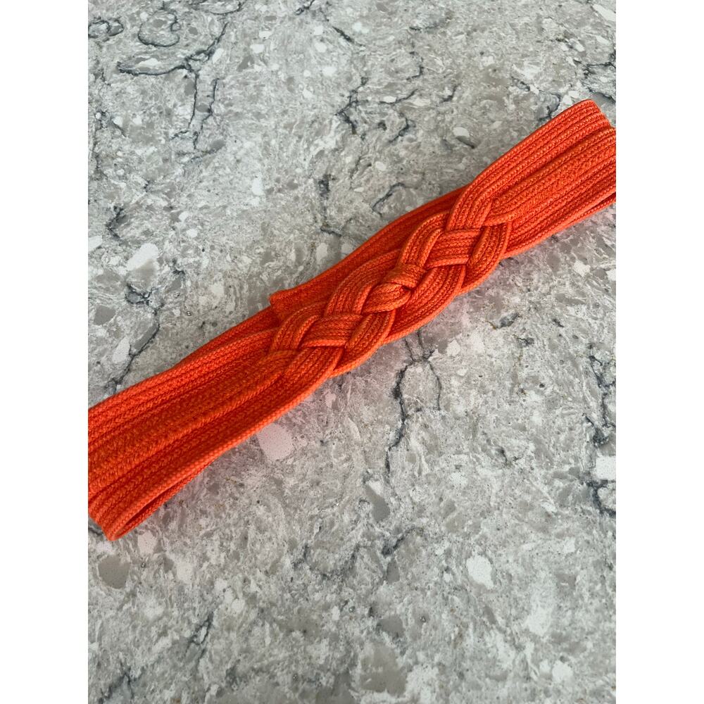 Vintage Karen Scott Braided Belt Vibrant Orange Size Medium Large JL